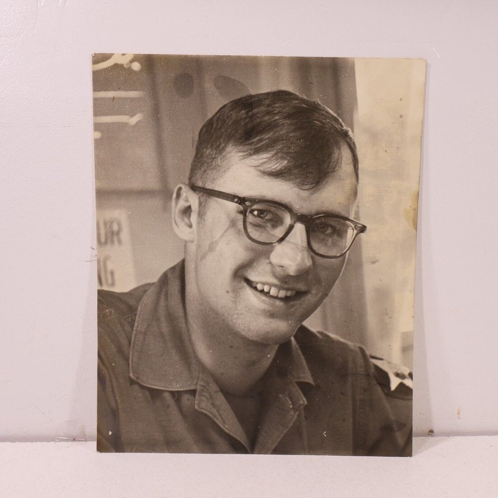 1969 US Army Infantry 2nd Division Soldier Portrait Duke Schultz S. Korea 8x10"